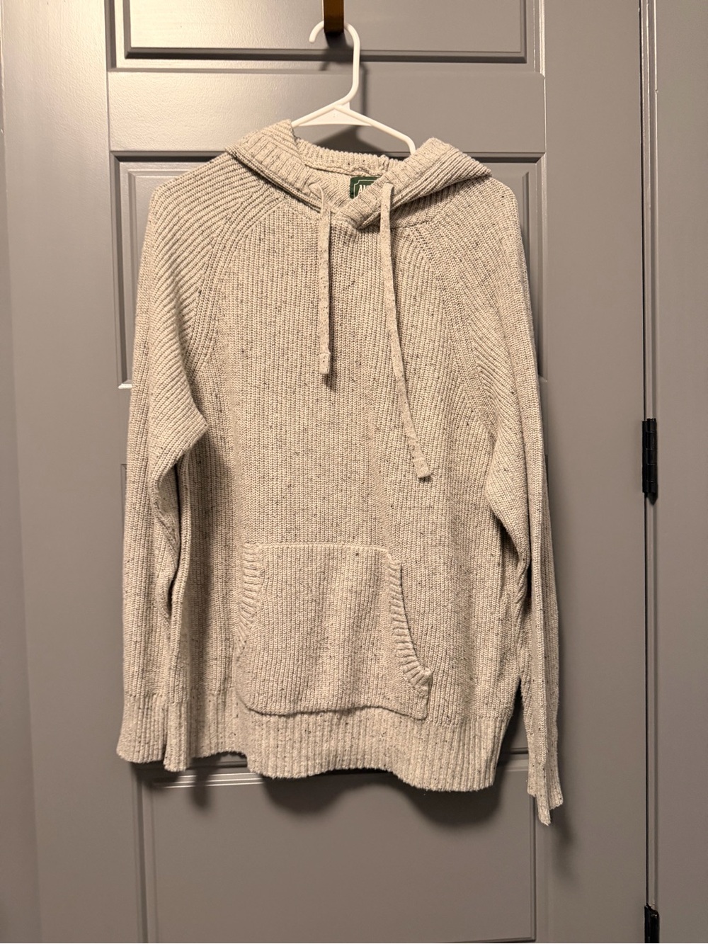American Eagle Outfitters Men’s/Unisex Oatmel Heather Knit Hoodie Sweater XL